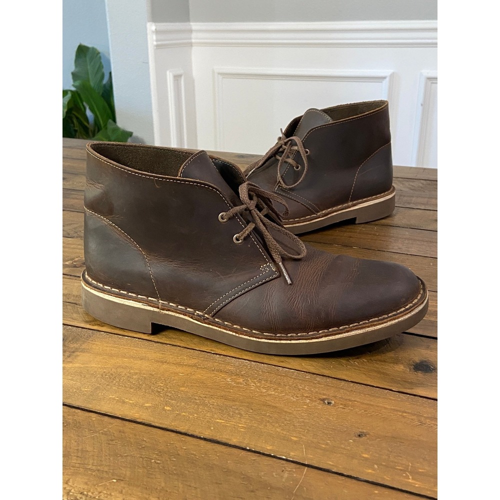 Clarks Bushacre 2 Mens Dark Brown Beeswax Leather Chukka Boots 10 M 260822863100